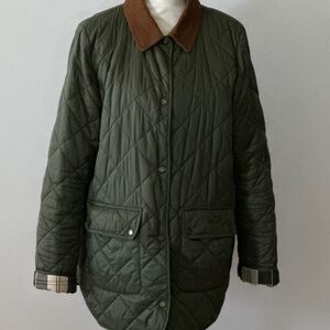 BARBOUR GREEN QUILTED LIGHTWEIGHT JACKET SIZE 12